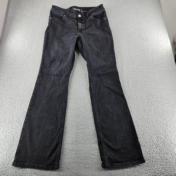 Wrangler Jeans Womens 13 Black Bootcut Stretch Mid Rise Western - Picture 2 of 15